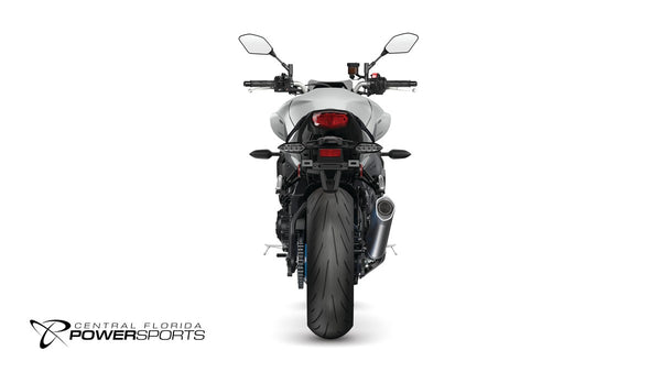 2026 Yamaha MT-10 in Ice Storm, rear studio view