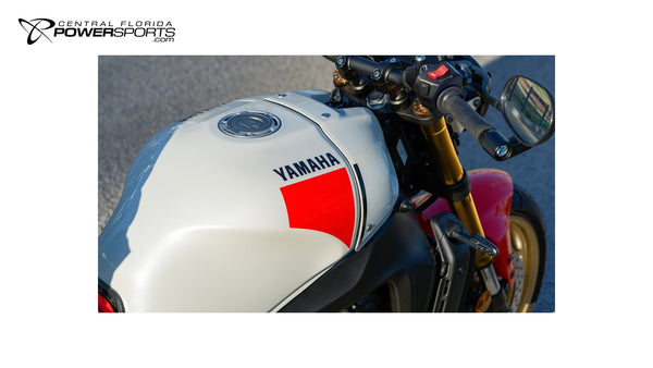 2026 Yamaha XSR900 headlight detail.