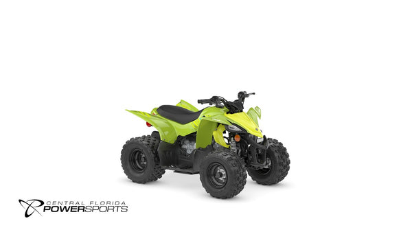 2026 Yamaha YFZ50 in Acid Green, alternate front-right studio view