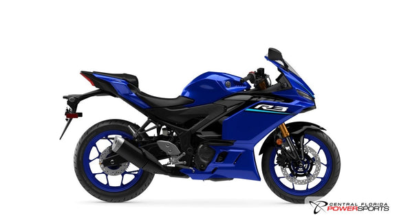 2026 Yamaha YZF-R3 side profile studio photo