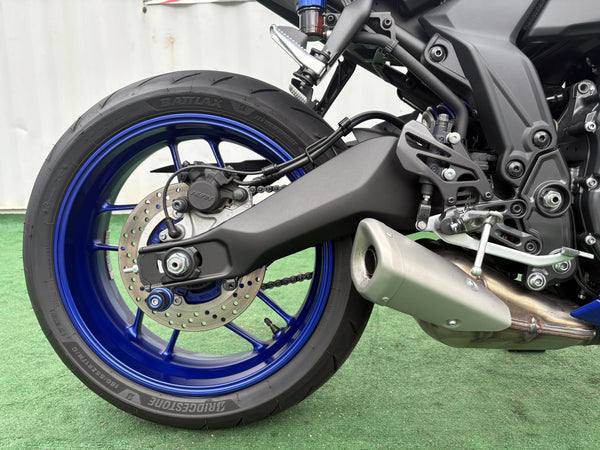 2026 Yamaha YZF-R7 in Blue, rear wheel and swingarm, used motorcycle for sale at Central Florida PowerSports