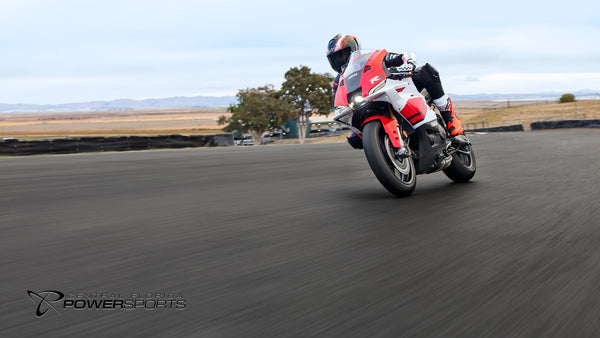 Rider on a 2026 Yamaha YZF-R9 70th Anniversary Edition entering a racetrack bend
