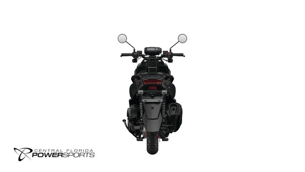 2026 Yamaha Zuma 125 in Matte Black, rear studio view