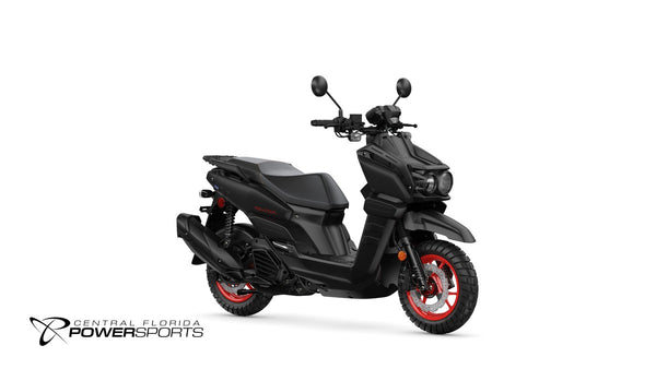 2026 Yamaha Zuma 125 in Matte Black, alternate front-right studio view