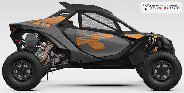 2027 Can-Am Maverick R X side profile studio photo