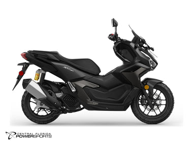 2027 Honda ADV160 in Matte Black Metallic - side profile studio photo, facing right