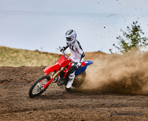 2027 Honda CRF450R in Red, detail view.