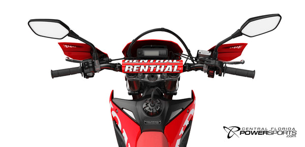 2027 Honda CRF450RL in Red, cockpit view.