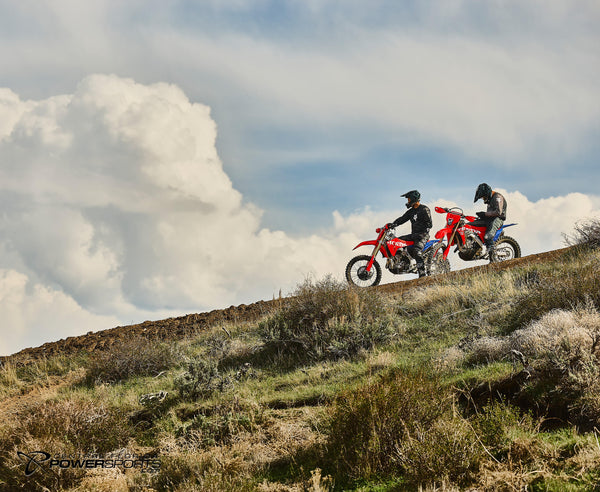 2027 Honda CRF450X in Red, detail view.