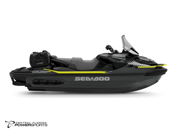 2027 Sea-Doo Explorer Pro 230 right side profile in Iceland Grey | Central Florida PowerSports Kissimmee