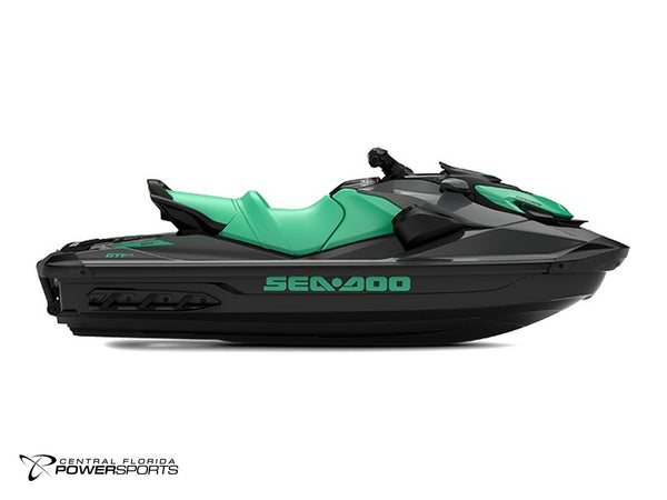 2027 Sea-Doo GTI SE 170 right side profile in Laguna Green & Eclipse Black | Central Florida PowerSports Kissimmee
