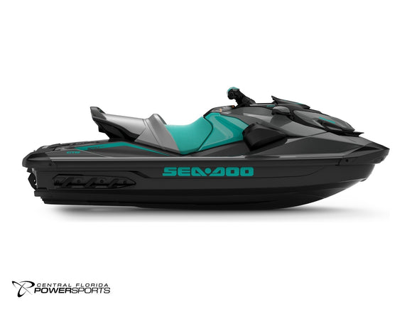 2027 Sea-Doo GTR 230 right side profile in Eclipse Black & Reef Blue | Central Florida PowerSports Kissimmee