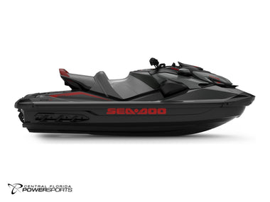 2027 Sea-Doo GTR-X 300 right side profile in Eclipse Black & Deep Marsala | Central Florida PowerSports Kissimmee