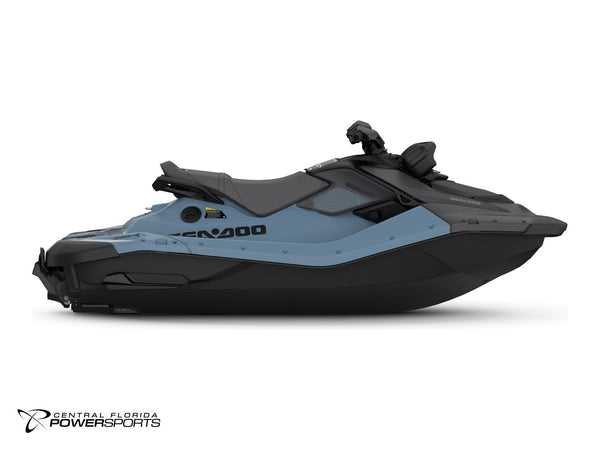 2027 Sea-Doo Spark X for 2 right side profile in Blue Mist & Deep Black | Central Florida PowerSports Kissimmee