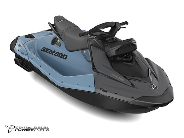 2027 Sea-Doo Spark X for 2 three-quarter front view in Blue Mist & Deep Black | Central Florida PowerSports Kissimmee