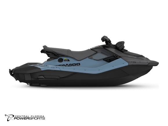 2027 Sea-Doo Spark X for 3 right side profile in Blue Mist & Deep Black | Central Florida PowerSports Kissimmee