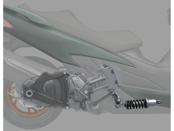 2027 Suzuki Burgman 400 link-type rear suspension with 7-way adjustable preload