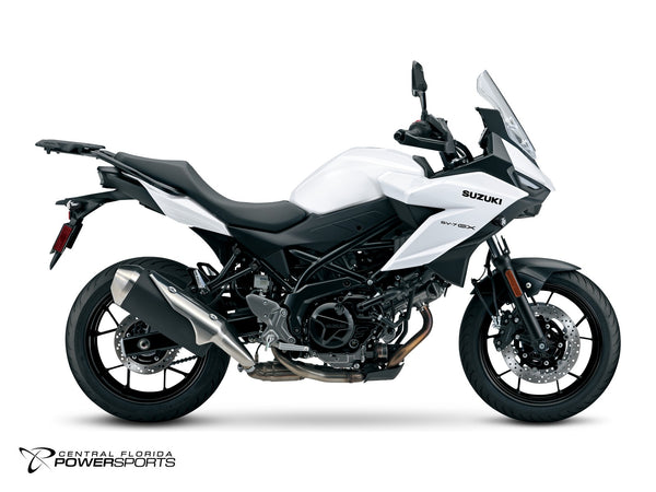 2027 Suzuki SV-7GXV in Pearl Brilliant White - side profile studio photo, facing right