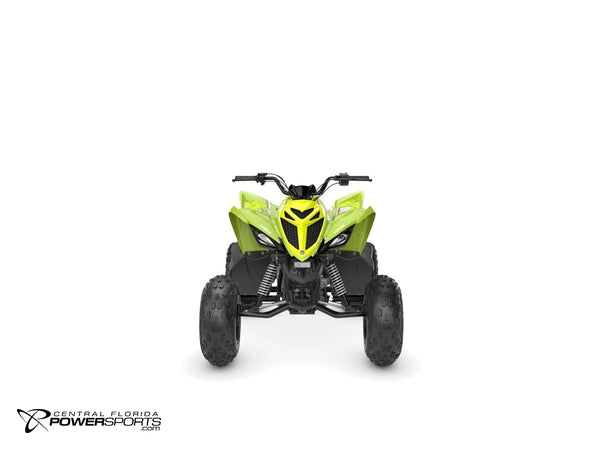 2027 Yamaha Raptor 110 three quarter.