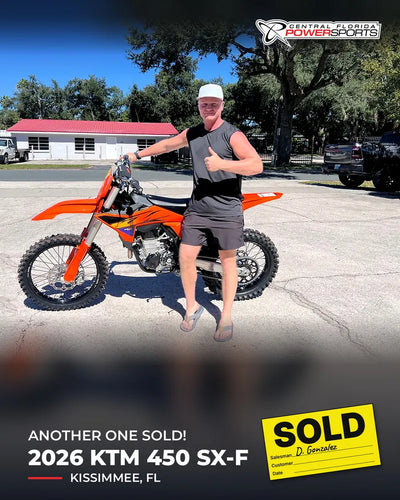 KTM 450 SX-F, delivered Oct 2026