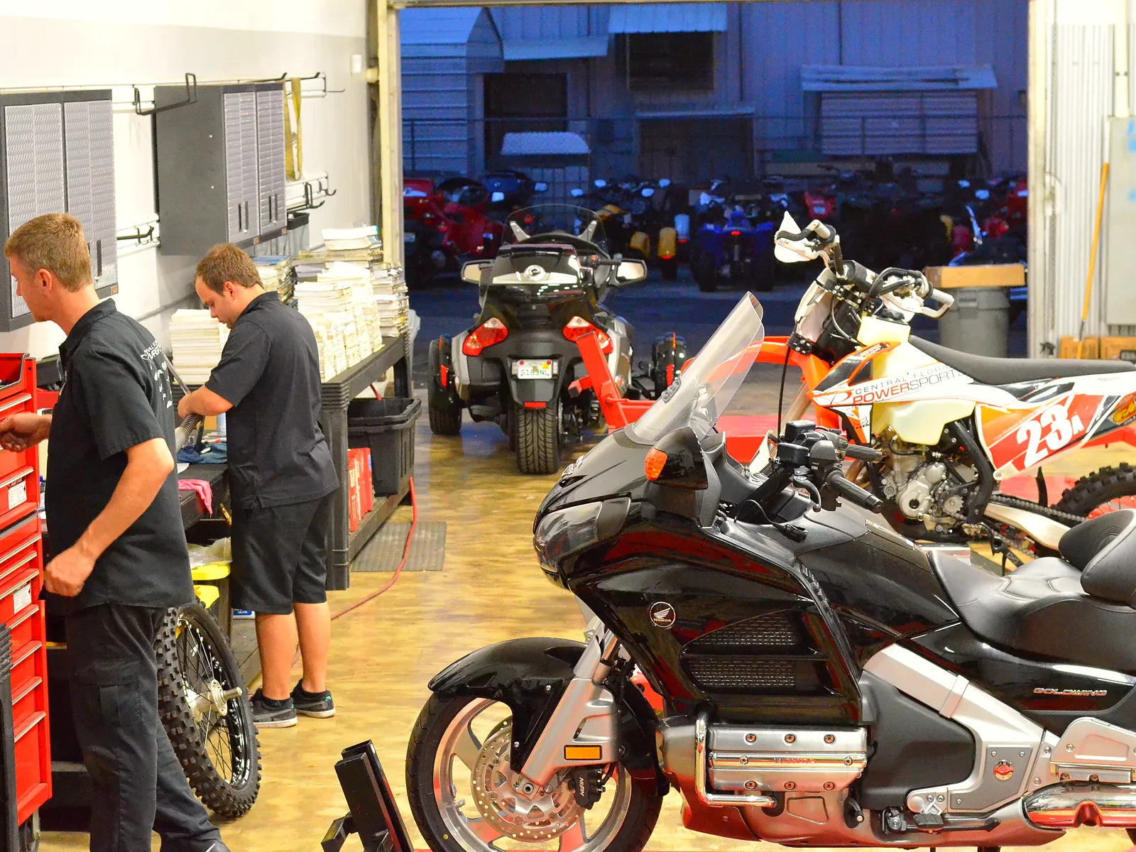 CFPS technicians working in the service bays